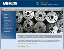 Tablet Screenshot of medinaplating.com